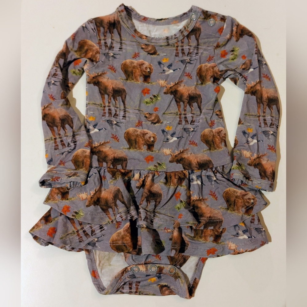 Bamboo Hanlyn Collective Canada Animals  Twirl Dress with Long Sleeves